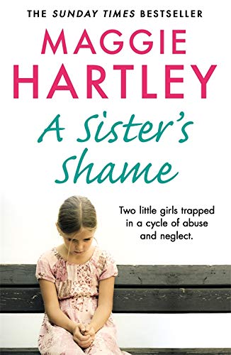 Book cover for A Sister's Shame showing a young girl sitting on a bench.