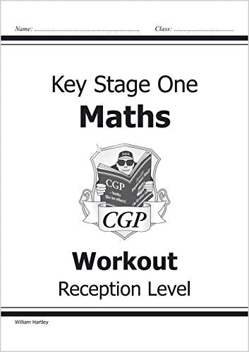 CGP Maths Workout workbook cover for Reception level with a mascot illustration.