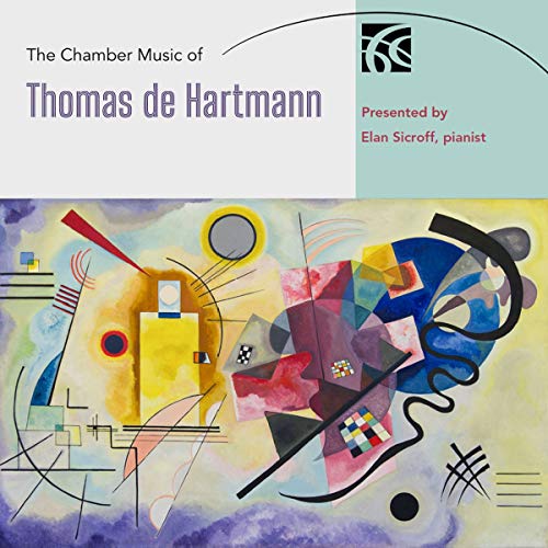 "CD cover with abstract art and text 'The Chamber Music of Thomas de Hartmann'."