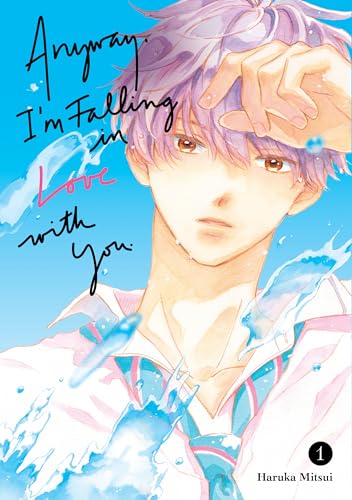 Manga cover with a close-up illustration of a young man with purple hair.