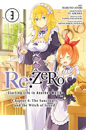 Re:Zero manga volume 3 cover featuring Rem and a young girl.