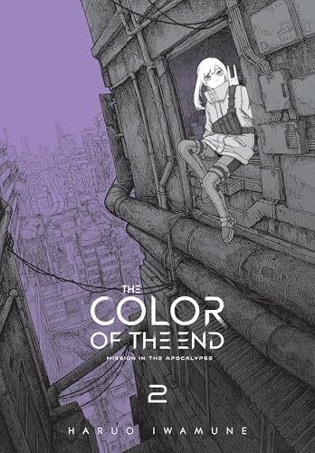 Manga book cover depicting a girl on a ruined cityscape.