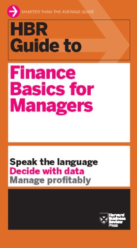 Book cover of HBR Guide to Finance Basics for Managers with orange and white design.
