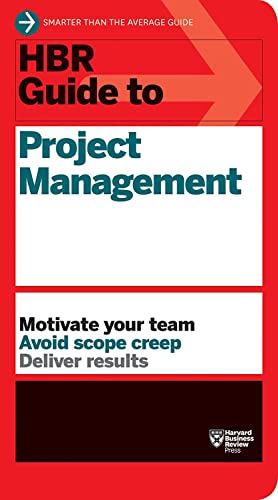 Red and white HBR Guide to Project Management book cover.