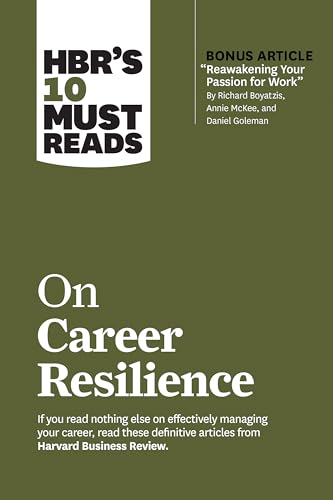 Green book cover with white text: "HBR's 10 Must Reads on Career Resilience.