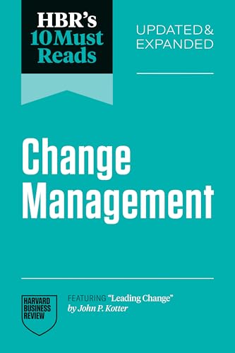 Book cover: "HBR’s 10 Must Reads on Change Management," teal background.