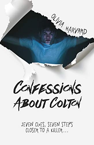Book cover: man’s face emerging from torn black paper, blue light.