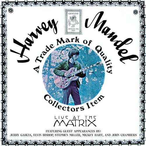 Record album cover featuring Harvey Mandel playing guitar, with text details.