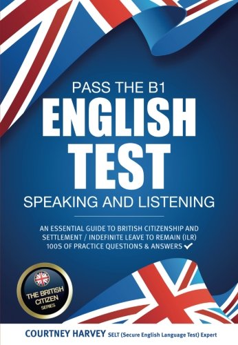Book cover titled Pass the B1 English Test with a Union Jack background.