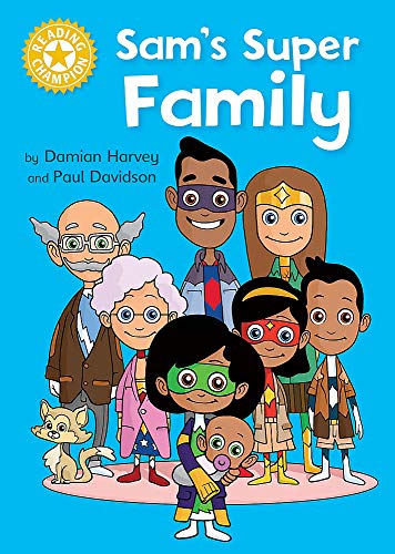 Book cover featuring a cartoon family dressed as superheroes.