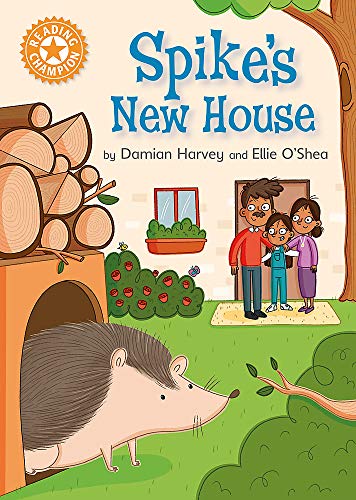 Book cover depicting a hedgehog near a house with a family.