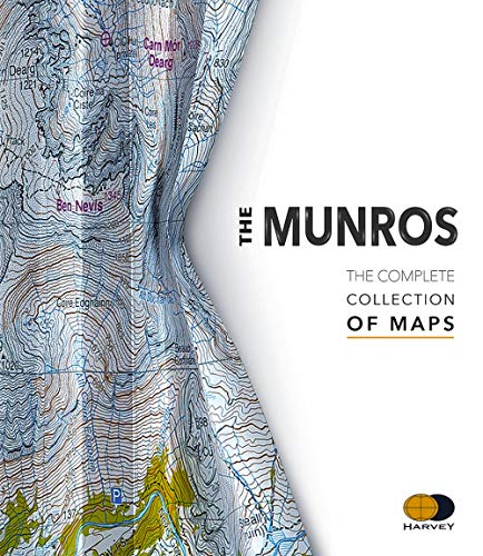 Cover of "The Munros" map collection, showing topographic map detail.