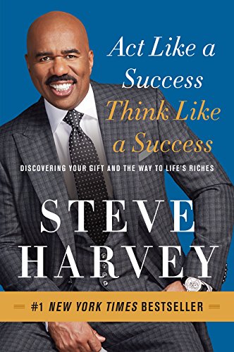 Book cover featuring Steve Harvey in a suit, titled "Act Like a Success.