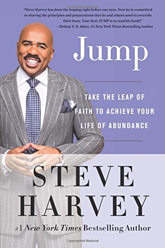 Book cover featuring Steve Harvey in a suit, with title "Jump" in white text.