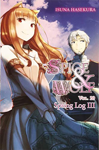 Anime-style illustration of Holo and Kraft Lawrence on the cover of Spice and Wolf.