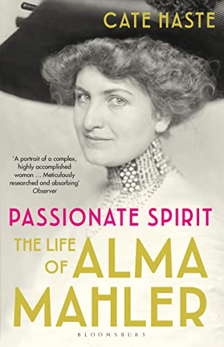 Book cover featuring a portrait of Alma Mahler, early 20th century.