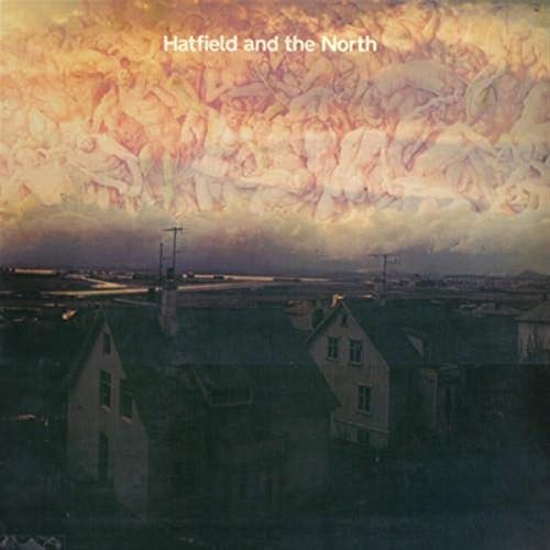 CD cover with abstract figures over a landscape and rooftops.