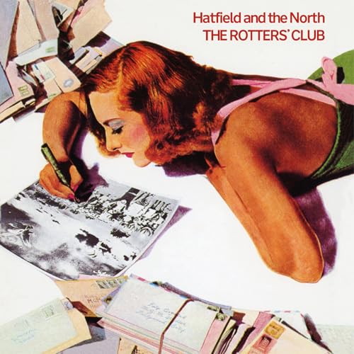 Album cover for “The Rotters Club” featuring a woman writing.