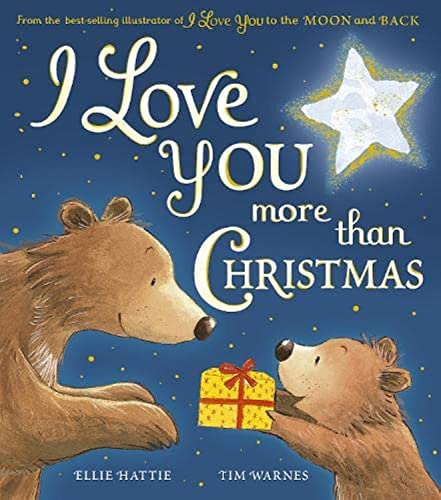 Book cover with two bears, a gift, and a shining star.