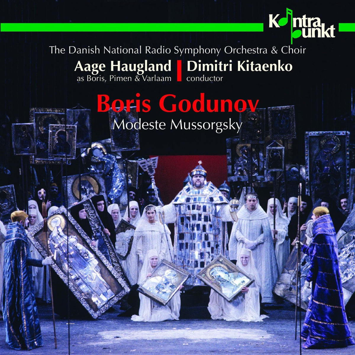 CD cover for "Boris Godunov" featuring opera stage imagery.