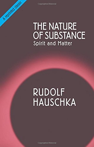 Book cover titled The Nature of Substance with a glowing pink circle on brown.