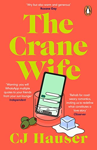 Book cover: orange background, phone in a glass, olives, and title text.