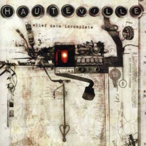 CD cover with mechanical imagery, red light, and textured background.