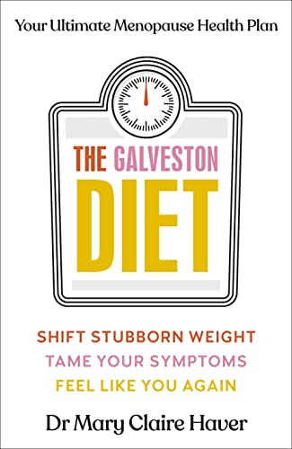 Book cover: "The Galveston Diet" with a scale illustration and red text.