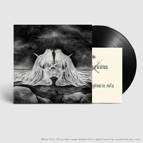 Havukruunu vinyl record with dark, sketched cover art of figures.