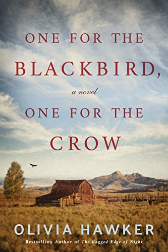 Book cover with rural landscape, red text, and a flying bird.