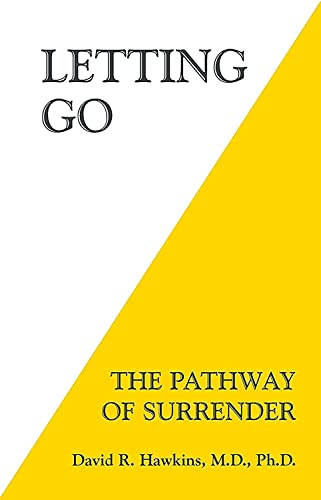 Book cover: "Letting Go" by David Hawkins, with yellow and white design.