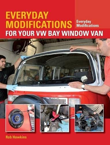 Book cover showing a VW Bay Window van and repair details.
