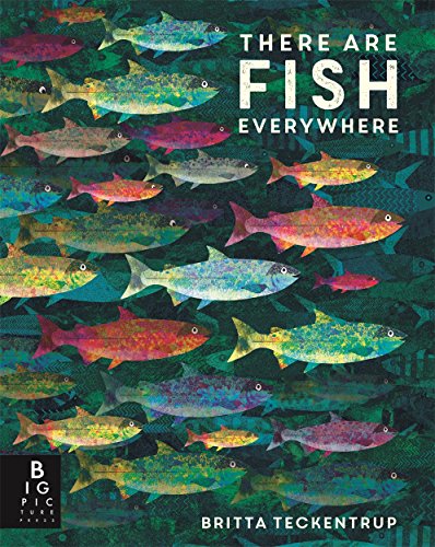 Book cover featuring many colorful, stylized fish swimming against a dark green background.