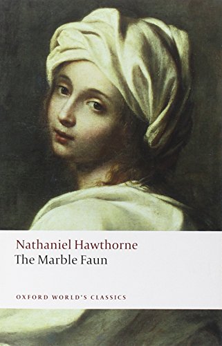 Book cover: painting of a woman in a headscarf, "The Marble Faun.