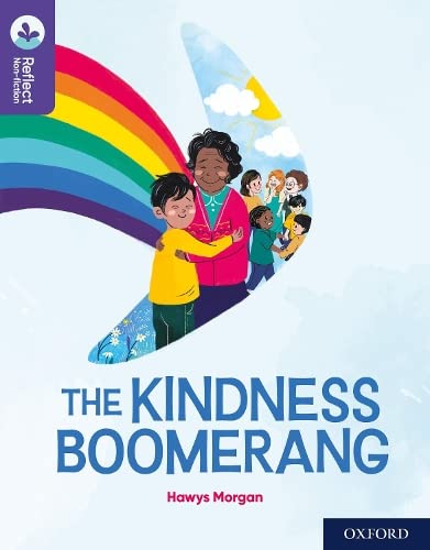 Book cover depicting a rainbow and diverse children embracing.
