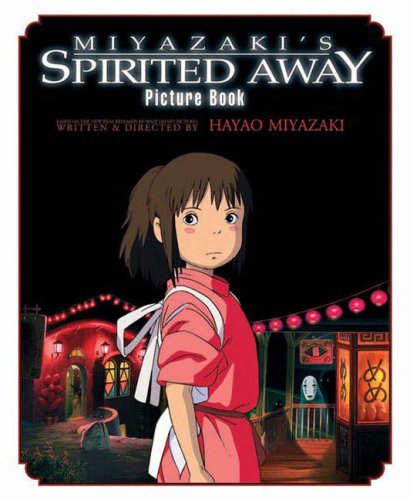 Image of a book with illustrations from Spirited Away, likely featuring Chihiro.