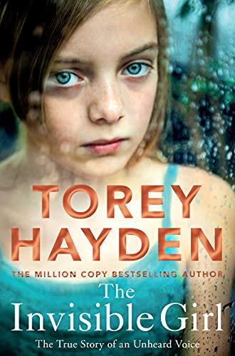 Close-up of a young girl looking through a rain-streaked window on a book cover.