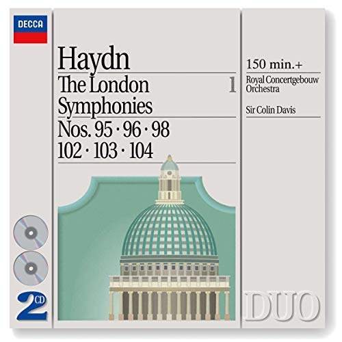 CD case for Haydn’s London Symphonies with a building illustration.