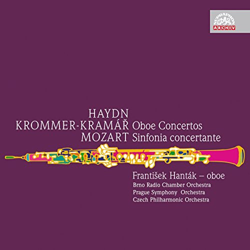 CD cover featuring an oboe and composers Haydn, Krommer, Mozart.