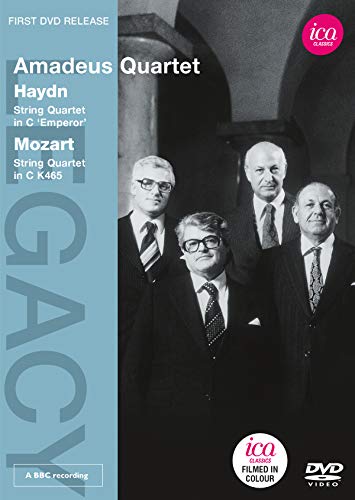 DVD cover featuring the Amadeus Quartet, Haydn and Mozart string quartets.