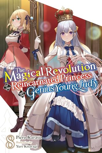 Two anime-style women with long hair, a crown, and book title text.