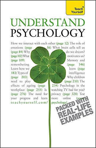 Book cover: "Understand Psychology" with a four-leaf clover illustration.
