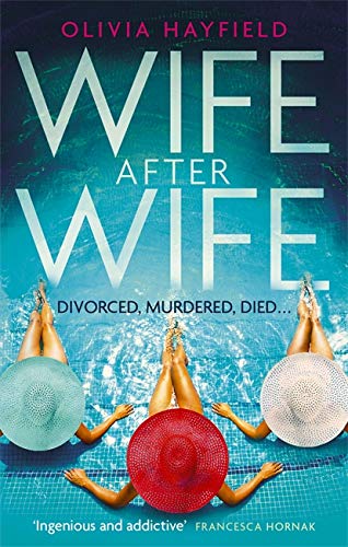 Book cover showing three women in sun hats floating in a blue swimming pool.