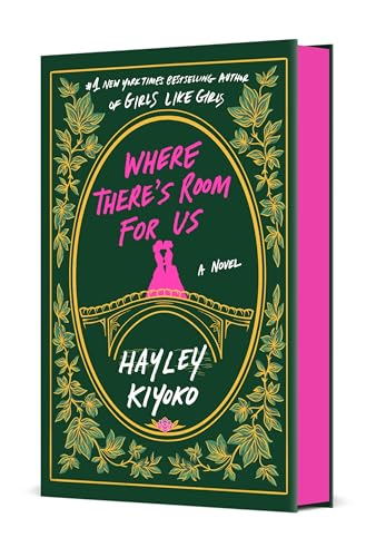 Book cover with green background, gold accents, pink text and pink interior pages.