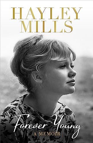 Book cover: black and white portrait of a woman, title "Forever Young".