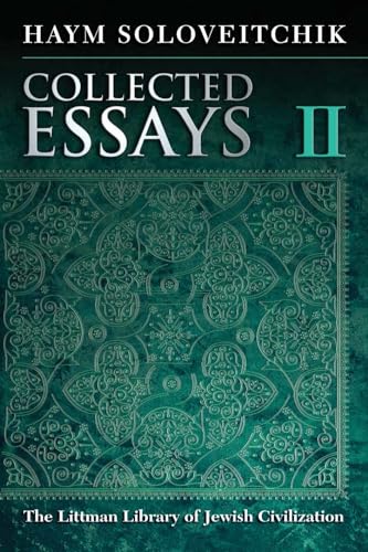 Book cover: “Collected Essays : Volume II” by Haym Soloveitchik, teal design.