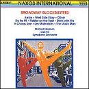 CD cover for “Broadway Blockbusters” featuring stylized figures in a city.