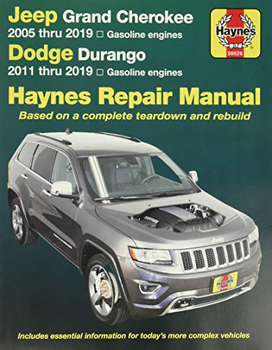 Haynes repair manual cover featuring a silver Jeep Grand Cherokee.