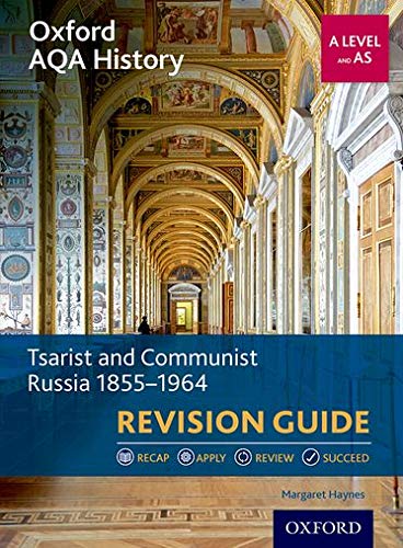 Revision guide cover for A-Level History: Tsarist and Communist Russia.