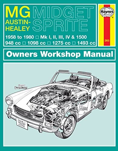 Haynes repair manual cover featuring a cutaway illustration of a classic sports car.